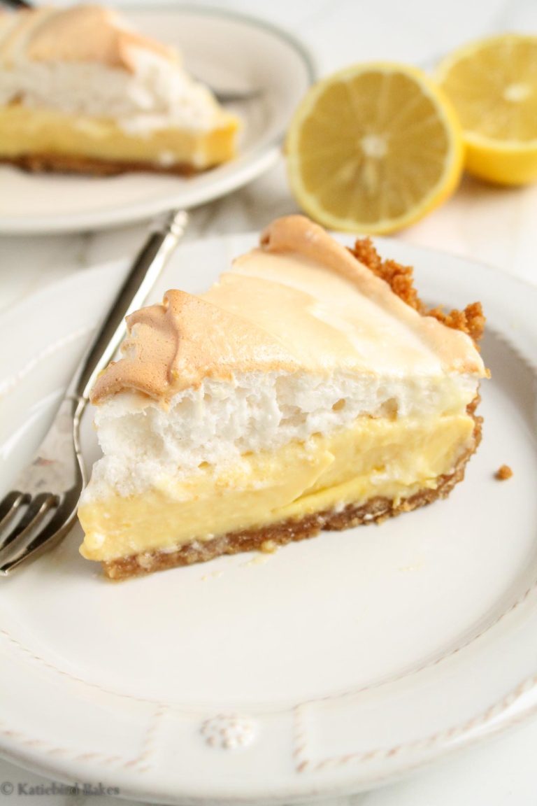 Lemon Meringue Pie with Graham Cracker Crust - Katiebird Bakes