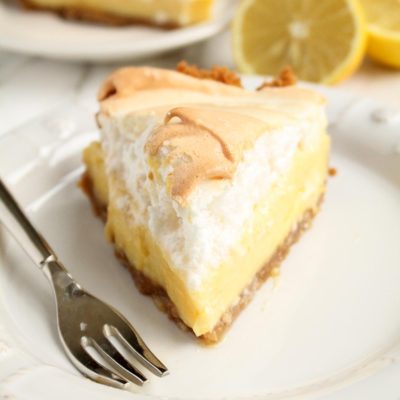 Lemon Meringue Pie with Graham Cracker Crust - Katiebird Bakes