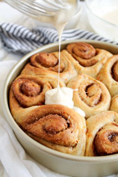 Carrot Cake Cinnamon Rolls (no-knead Recipe!) - Katiebird Bakes