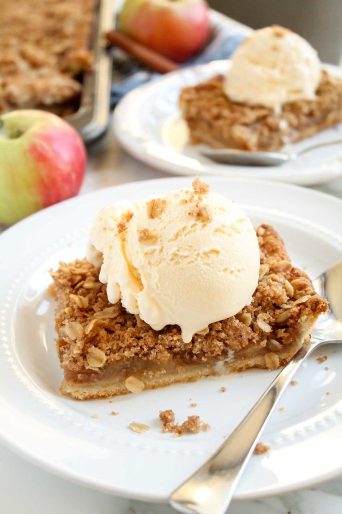 Apple Crumble Slab Pie - Katiebird Bakes