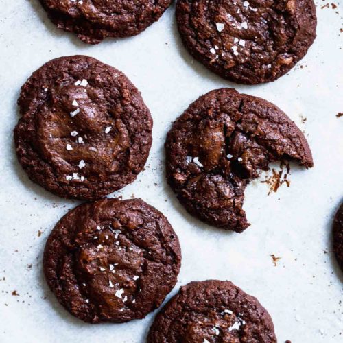 Salted Brownie Cookies - Katiebird Bakes