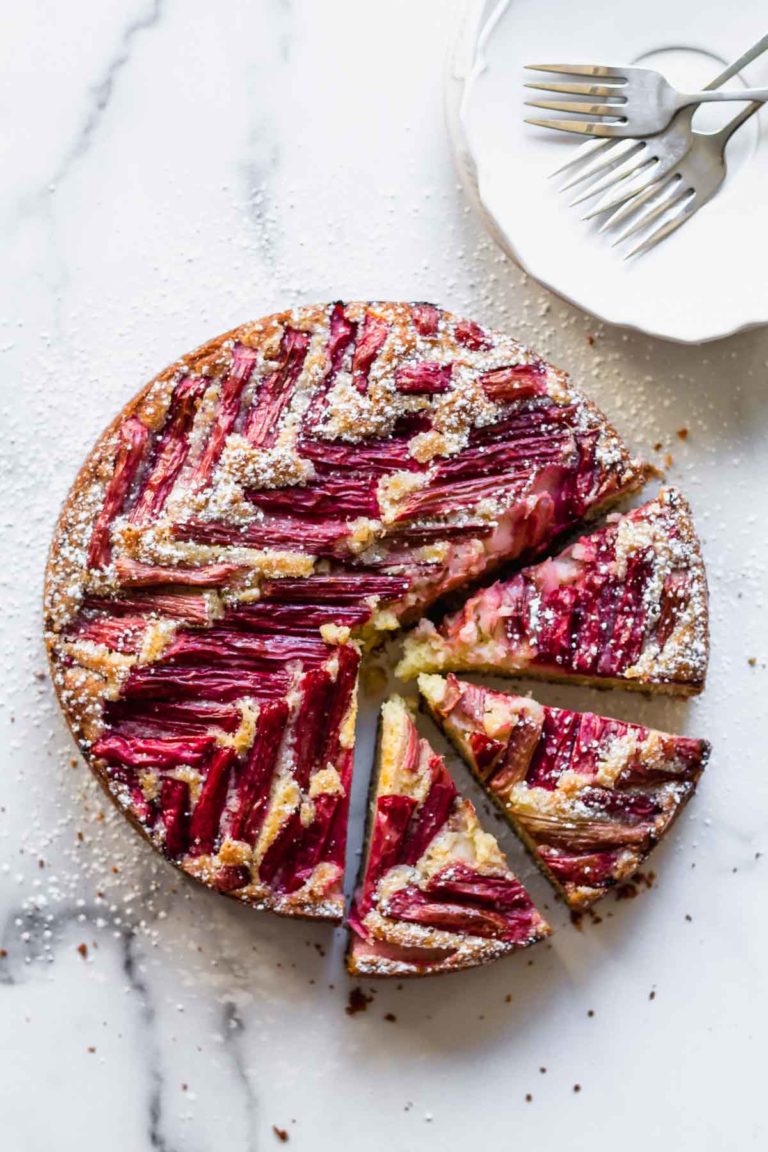 Rhubarb Coffee Cake - Katiebird Bakes