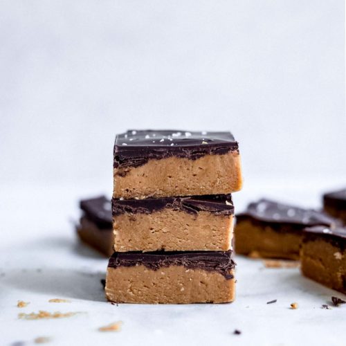 No-Bake Peanut Butter Bars (gluten-free, no sugar!) - Katiebird Bakes